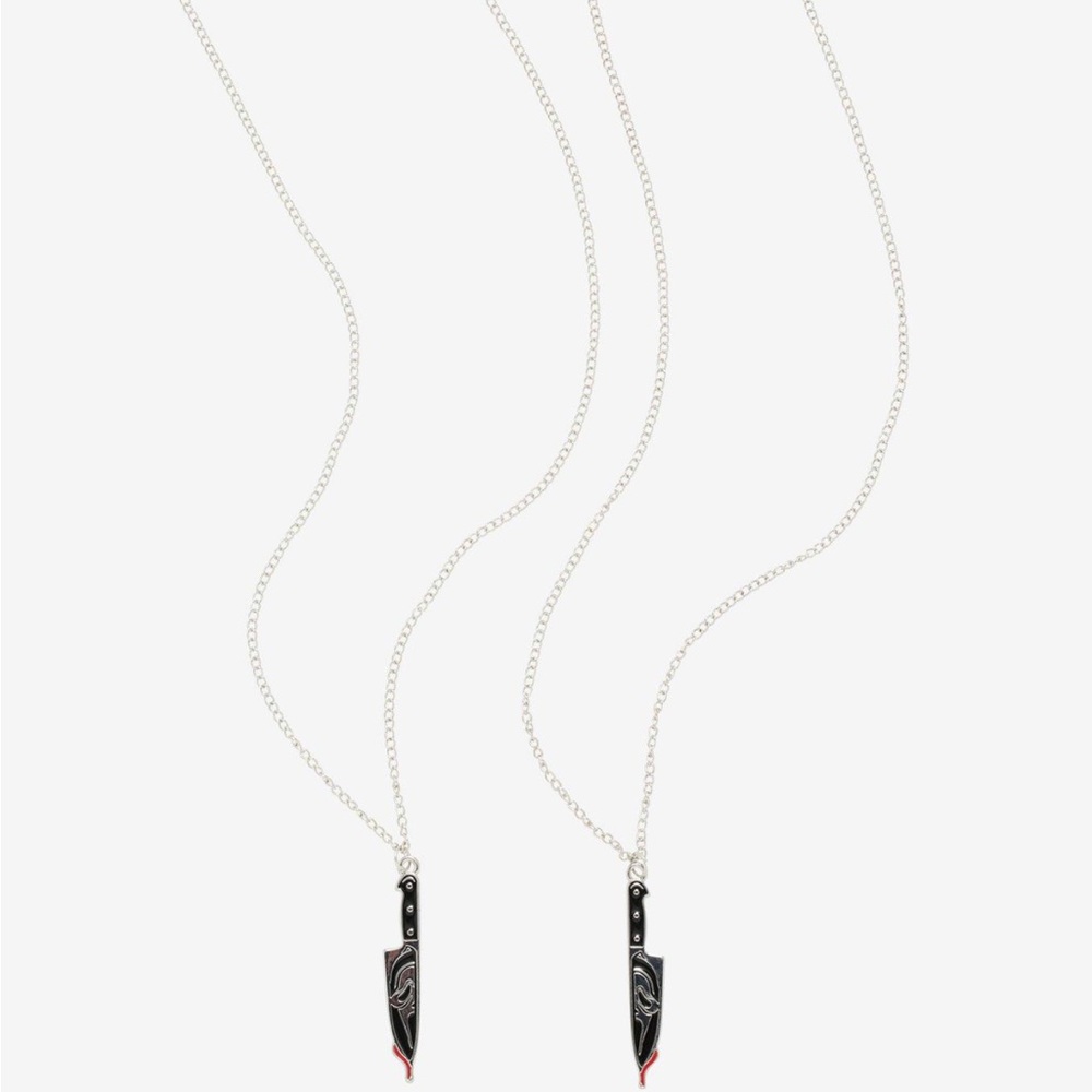 Scream Ghostface Knife Best Friend‎ Necklace Set Hot Topic Horror Halloween